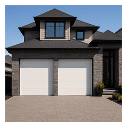 Puerta de Garage Seccional / 9×8 ft (2.74 × 2.44 m) / Panel Calibre 26 / Poliuretano 42 mm / Densidad 42 kg/m³ / Aislamiento Térmico y Acústico / Estilo Americano