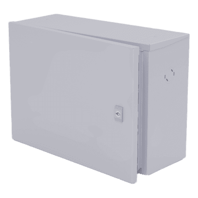 Gabinete Exterior / Acero Galvanizado / 360 x 208 x 505 mm / Montaje en Poste / Protección Solar Autónoma