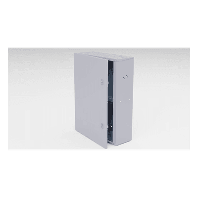 Gabinete para Baterías / Acero Galvanizado / 2 Unidades / Montaje en Poste / Exterior IP / 700 mm (2.3 ft) x 208 mm x 505 mm