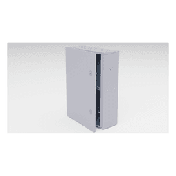 Gabinete para Baterías / Acero Galvanizado / 2 Unidades / Montaje en Poste / Exterior IP / 700 mm (2.3 ft) x 208 mm x 505 mm