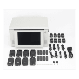 Kit Estación de Descarga para Bodycam / 8 Unidades / Pantalla Táctil 12 Pulgadas / Almacenamiento 36 TB / Ethernet FTP / 4G / 4K UHD