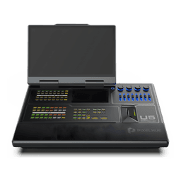 Controlador de Eventos / Pantalla Táctil 21.5" / Pantalla Inteligente 8" / 87 Botones LCD Programables / 4 Encoders y 8 Faders / HDMI 2.0 / 12G-SDI / Control MIDI y KVM / Diseño Plegable