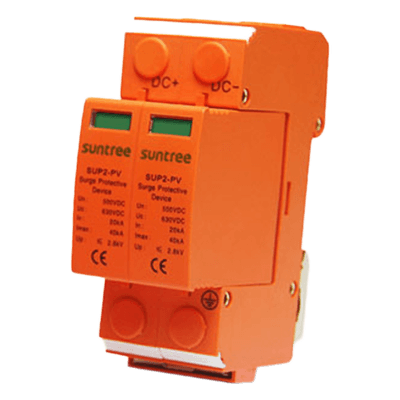 Protector de Descargas Atmosféricas / 600 Vcc / 2 Polos / 40 kA / Tiempo de Respuesta 25 ns / IP20 / Clase T2