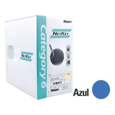 Bobina UTP Cat 6 / 305 m (1000 ft) / 24 AWG / PVC CM / 4 Pares / 250 MHz / PoE