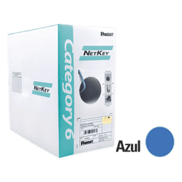 Bobina UTP Cat 6 / 305 m (1000 ft) / 24 AWG / PVC CM / 4 Pares / 250 MHz / PoE