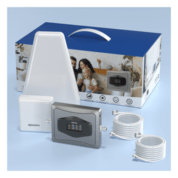 Amplificador Celular 4G / Triple Banda 850/1900/2100 MHz / Ganancia 68 dBm / Cobertura 600 m² / Kit Completo con Antenas y Cables