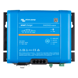 Cargador de Baterías / 24V 25A / 3 Salidas Independientes / IP43 / Carga 6 Etapas / Plomo y Litio