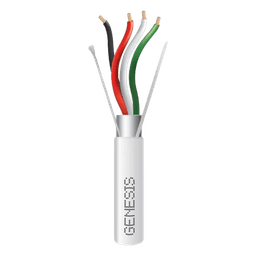 Bobina de Cable / 4 Conductores / 22 AWG / Blindado / Plenum / 305 m (1000 pies) / Blanco