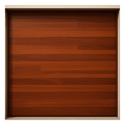 Puerta de Garage / Estilo Americano / Acabado Laminado Madera Clara / 10x8 Pies (3.05x2.44 m) / Aislamiento Poliuretano 42 mm