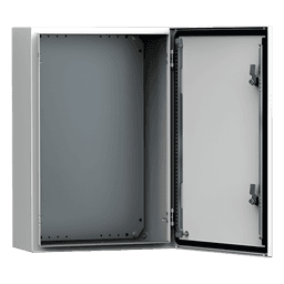 Gabinete de Pared Exterior / IP66 NEMA 4/12/13 / IK10 / Acero 1.5 mm / 250 x 200 x 155 mm / Bisagras Ocultas 130°