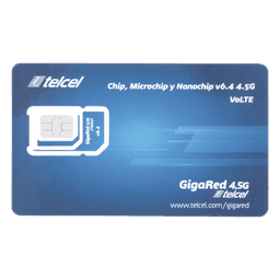SIM de Datos / 6 GB Mensual / 12 Meses de Servicio / 3G/4G / Roaming EE.UU. y Canadá