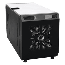Consola Profesional para Monitoreo y Cómputo / Acero Laminado y Madera / Ranura para Base de Monitores / Tomacorriente 15A / Iluminación LED / 1.64 ft (0.5 m) de Profundidad