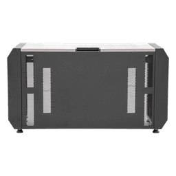 Consola Profesional para Monitoreo y Cómputo / Acero Laminado y Madera / Ranura para Base de Monitores / Tomacorriente 15A / Iluminación LED / 1.64 ft (0.5 m) de Profundidad