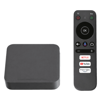 Decodificador Android TV / 4Kp60 HDR / Wi-Fi Dual Banda / Bluetooth 5.0 / HDMI 2.1 / 2 GB RAM 16 GB Almacenamiento