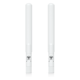 Par de Antenas Omnidireccionales / Doble Banda / 2.4 GHz 3 dBi / 5 GHz 4 dBi / IPX6 / 6.1 x 0.6 x 0.6 pulgadas