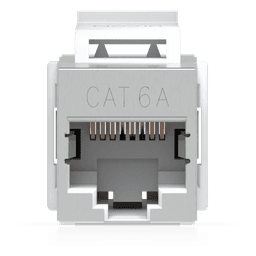 Acoplador Keystone / Cat6A Pasante / 10 Gbps / PoE / Snap-In / Paquete 12 Piezas