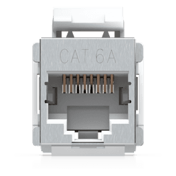 Acoplador Keystone / Cat6A Pasante / 10 Gbps / PoE / Snap-In / Paquete 12 Piezas