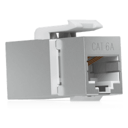 Acoplador Keystone / Cat6A Pasante / 10 Gbps / PoE / Snap-In / Paquete 12 Piezas