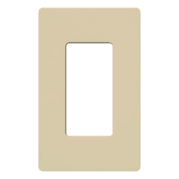 Placa de Pared / 1 Espacio / Diseño Sin Tornillos Visibles / Color Marfil / Compatible con Atenuadores, Switches y Controles Pico