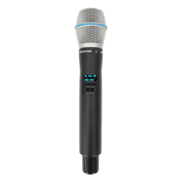 Micrófono Mano Inalámbrico EP-59H | Rango Frecuencia 470-510MHz, 540-590MHz, 640-690MHz, 807-830MHz | Potencia Salida ≥10dBm | Autonomía >10 Horas | Mute Automático por Caída | Display OLED | 7 Niveles Potencia Aju