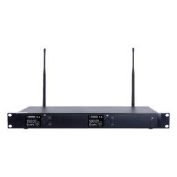 Receptor Inalámbrico Dual Canal Digital U-Band | 4 Bandas de Frecuencia (470-830 MHz) | Transmisión Digital pi/4-DQPSK | Pantalla TFT-LCD 2.2" | Anti-Interferencia con ID Code Pilot | Salidas Balanceadas y Desbalanceadas | Ecualizacion