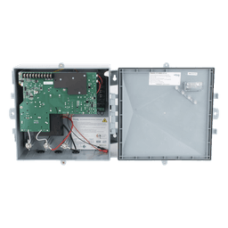 Energizador Perimetral / 10,000 Volts / 10,000 m (32,808 ft) Lineales / Alimentación AC 127-220V o Solar / Control Remoto RF 433 MHz / Respaldo Batería 5 Días