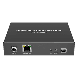 Extensor de Audio sobre IP / PCM 2.0 / Alcance 120 m (393.7 ft) / Matriz Flexible 1:1 1:N N:N / Múltiples Interfaces Analógicas / Protección ESD Nivel 2