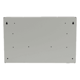 Gabinete de Resguardo para DVR / 41 x 26 x 7 cm / Lámina Calibre 22 / Montaje en Pared / 4 Accesos de Cableado / Interior