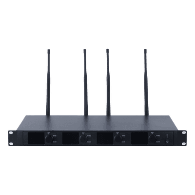 Receptor Micrófono Inalámbrico Digital UHF | Transmisión Digital U-Band pi/4-DQPSK | Distancia 80 mts | Encriptación de Audio | 2197 Ecualizaciones | 15625 Efectos de Reverberación | Pantalla LCD