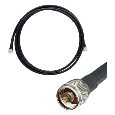 Jumper Coaxial / 3 m (9.84 ft) / LMR400 10.29 mm / N Macho Doble / Blindaje >90 dB / 50 Ohm