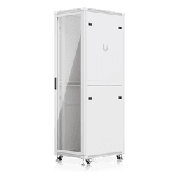 Gabinete Rack de Piso / 42U / 600 x 800 mm (31.5 in) / 800 kg (1763.7 lb) / Puerta de Vidrio Templado / Ventiladores Integrados / Ruedas con Bloqueo