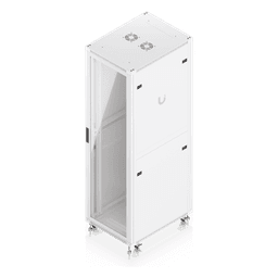 Gabinete Rack de Piso / 42U / 600 x 800 mm (31.5 in) / 800 kg (1763.7 lb) / Puerta de Vidrio Templado / Ventiladores Integrados / Ruedas con Bloqueo