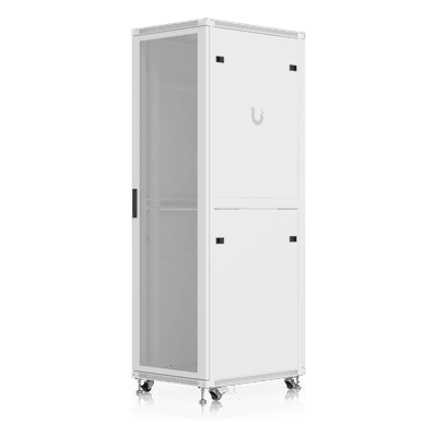 Gabinete Rack de Piso / 42U / 600 x 800 mm (23.6 x 31.5 in) / Carga Estática 800 kg (1763.7 lb) / Puerta Perforada / Ventiladores Integrados / Ruedas con Seguro
