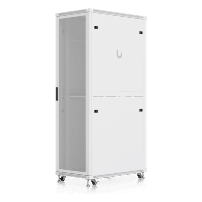 Gabinete de Rack 42U / 600 x 1000 mm / Carga 800 kg (1763.7 lb) Estática / Ventilación Integrada / Puertas Perforadas / Totalmente Ensamblado