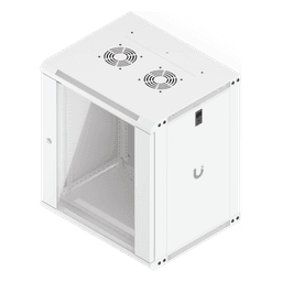 Gabinete Rack 12U / Montaje en Pared / 550 x 450 mm / Puerta de Vidrio Templado / Ventilación Integrada / Capacidad 50 kg