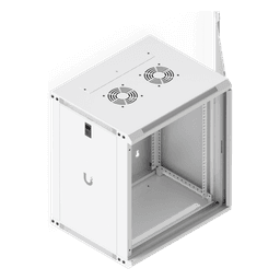 Gabinete Rack 12U / Montaje en Pared / 550 x 450 mm / Puerta de Vidrio Templado / Ventilación Integrada / Capacidad 50 kg