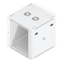Gabinete Rack 12U / Montaje en Pared / Profundidad 600 mm / Puerta Vidrio Templado / Carga 80 kg (176 lb) / Ventilación Integrada