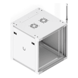 Gabinete Rack 12U / Montaje en Pared / Profundidad 600 mm / Puerta Vidrio Templado / Carga 80 kg (176 lb) / Ventilación Integrada