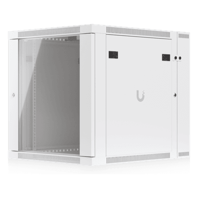 Gabinete Rack de Pared / 12U / 600 x 703 mm (23.6 x 27.7") / Puerta Frontal Vidrio Templado / Puerta Trasera Abatible / Paneles Laterales con Llave