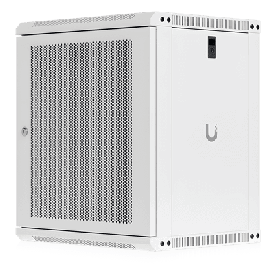 Gabinete Rack 12U / Montaje en Pared / Profundidad 450 mm (17.7") / Puerta Perforada / Ventilación Integrada 50 dB(A) / Paneles con Llave
