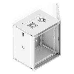 Gabinete Rack 12U / Montaje en Pared / Profundidad 450 mm (17.7") / Puerta Perforada / Ventilación Integrada 50 dB(A) / Paneles con Llave