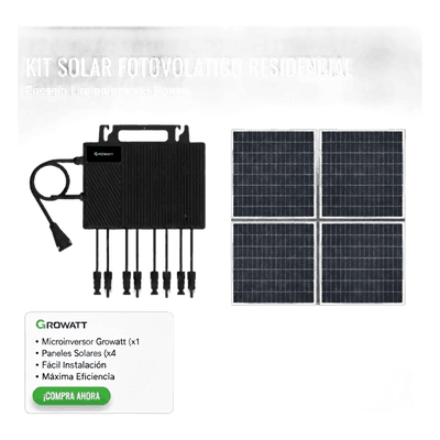 Kit Solar Interconexión / 2.5kW / 220Vca / Microinversores / IP67 / Monitoreo Remoto / 8.2 ft Montaje