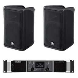 Kit de Refuerzo Sonoro / 2 Bocinas 2 Vías 10" / Amplificador Clase D 2x800W a 4Ω / Respuesta 50 Hz - 20 kHz / Conectores Speakon NL4 y XLR