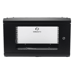Gabinete de Pared / 6U Rack 19'' / 455mm Profundidad / 1.49 ft / Cristal Templado / Acero Reforzado