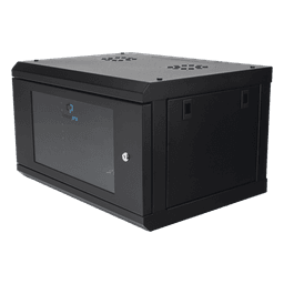 Gabinete de Pared / 6U Rack 19'' / 455mm Profundidad / 1.49 ft / Cristal Templado / Acero Reforzado