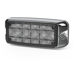 Luz LED de Advertencia / 10 LED / Doble Color Rojo/Claro / 5 x 2 Pulgadas / Montaje Superficial / 12 a 24 VDC / IP Exteriores