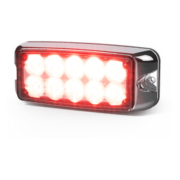 Luz LED de Advertencia / 10 LED / Doble Color Rojo/Claro / 5 x 2 Pulgadas / Montaje Superficial / 12 a 24 VDC / IP Exteriores