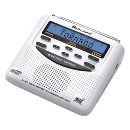 Radio de Alerta Meteorológica / 7 Canales NOAA / Tecnología S.A.M.E. / Sirena 90 dB / Respaldo por Baterías AA / Certificación Public Alert