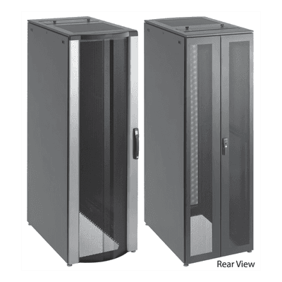 Gabinete para Servidores / 42 UR / Acero 16ga / Puertas Perforadas Frontal y Trasera / Profundidad Extendida 1200 mm / Ancho 600 mm