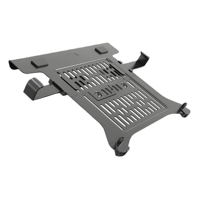 Soporte Ergonómico para Laptop / Compatible 13"-17" / Ajuste de Grosor 5-21 mm (0.2"-0.82") / Mecanismo Deslizante / Kit de Montaje Completo